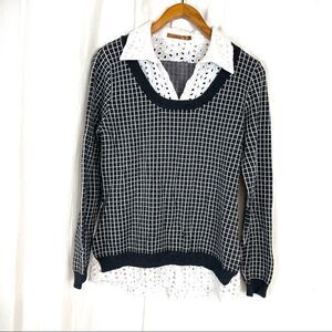 Belldini plaid long sleeve sweater